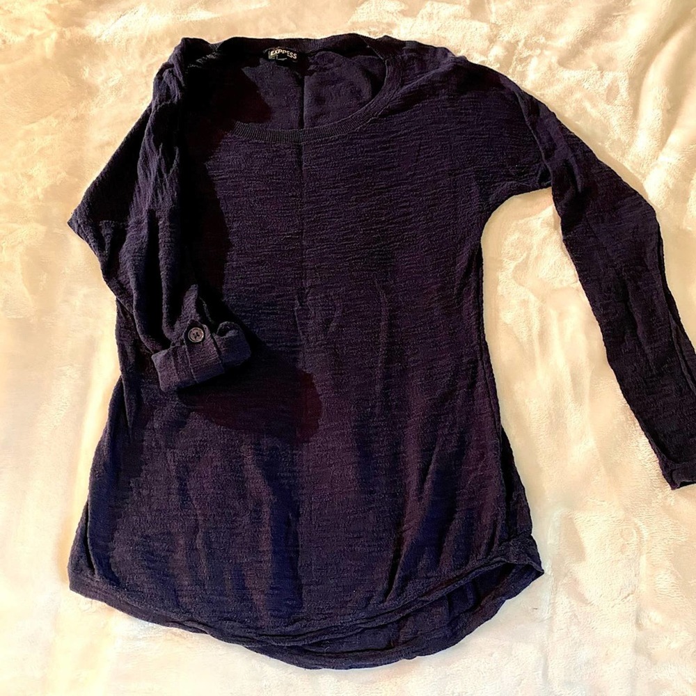 Lightweight Express sweater with button sleeves